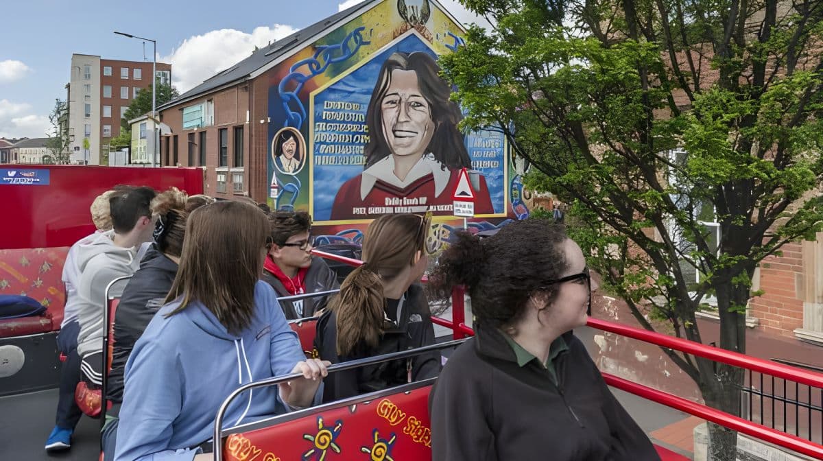 Belfast hop-on hop-off open-top double-decker sightseeing bus tour