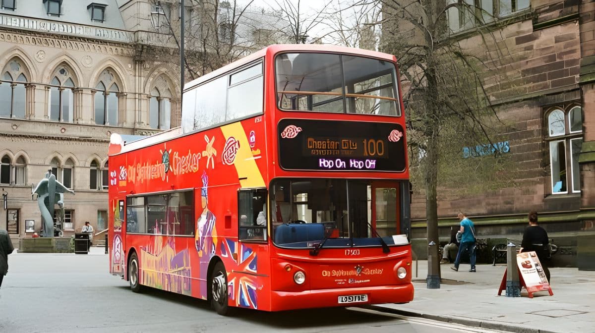 Chester City Sightseeing hop-on hop-off bus in the UK